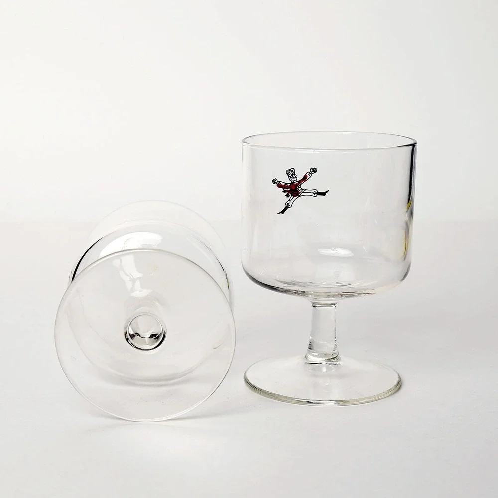 Pair of Vintage Gilbey's Vodka Glasses Barware‎